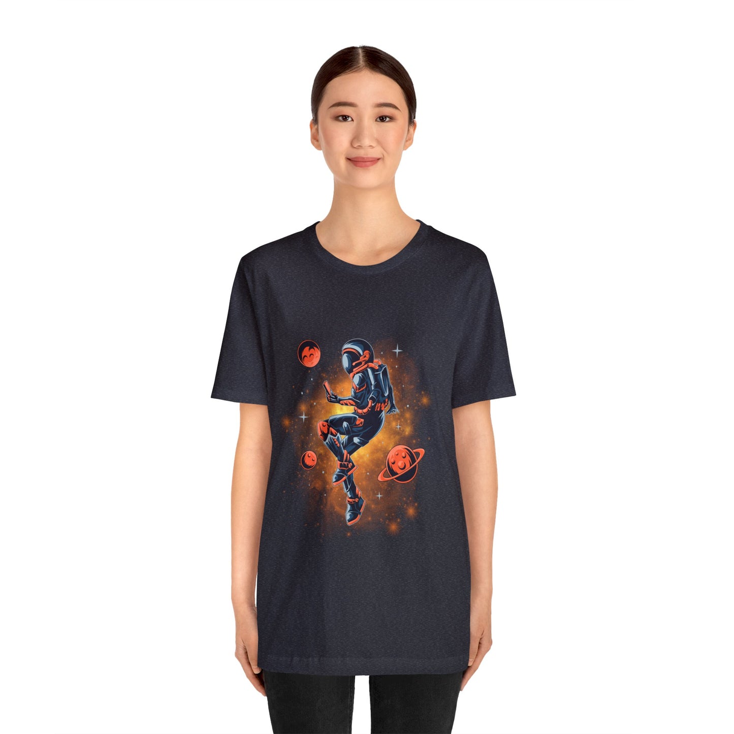 Beautiful Astronaut Jersey Short Sleeve T-Shirt for men and women