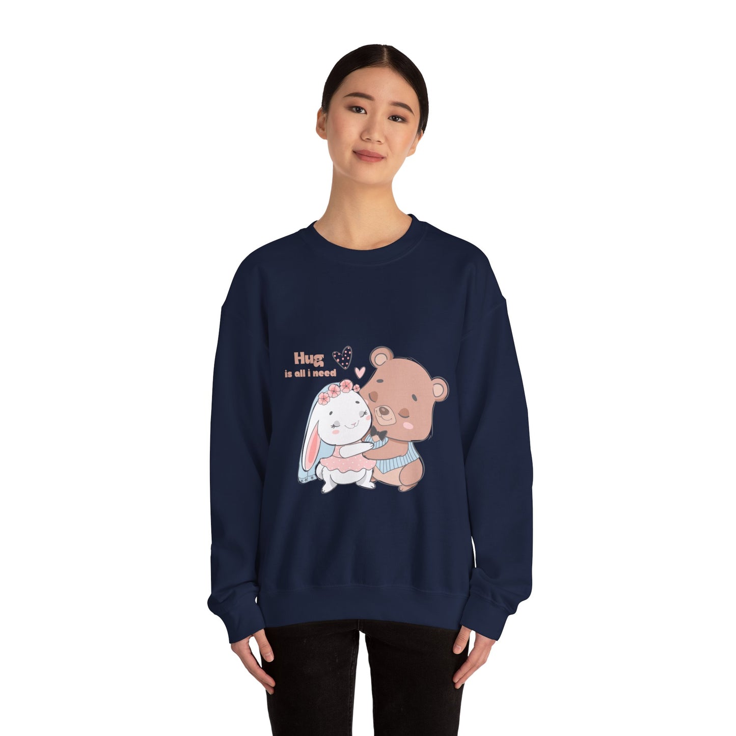 Hug is all i need Cute heavy Valentine's Special Sweatshirt for men and women