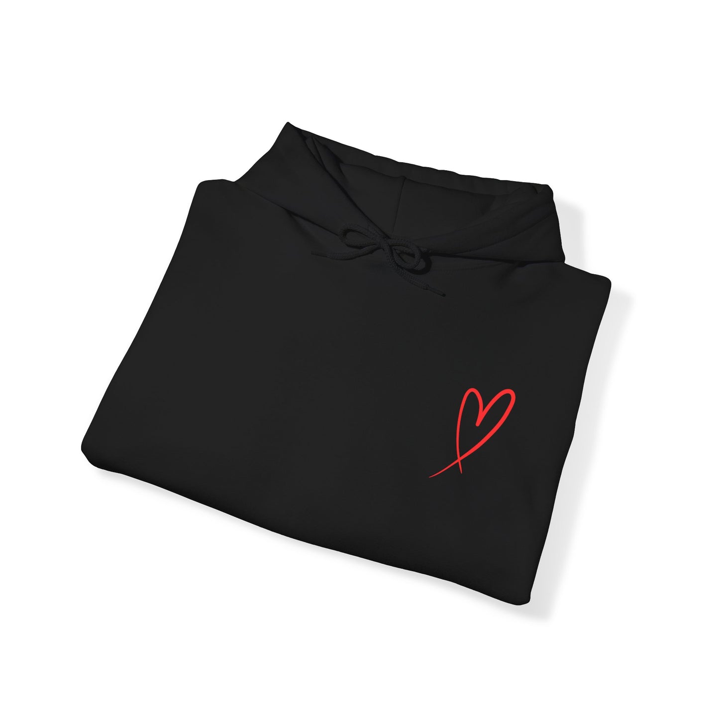 Red heart valentine's special Heavy Hooded Sweatshirt for men and women