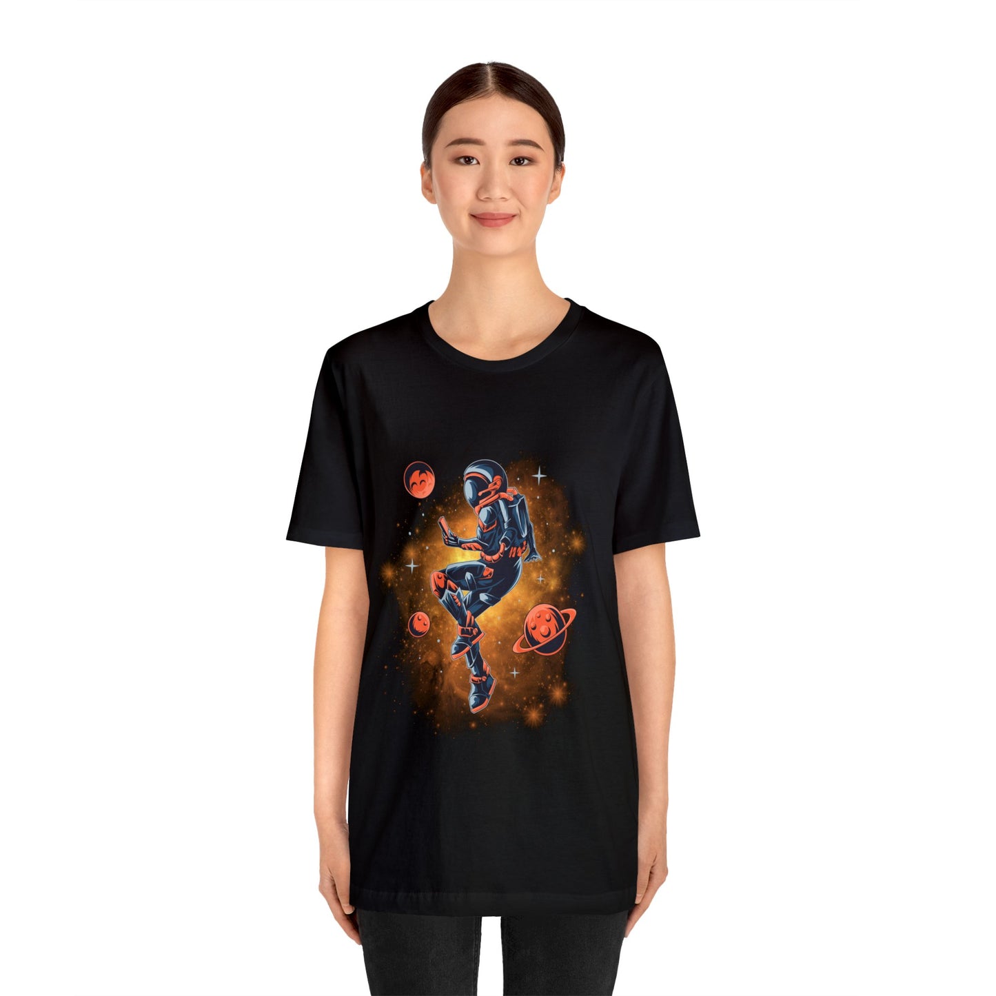 Beautiful Astronaut Jersey Short Sleeve T-Shirt for men and women