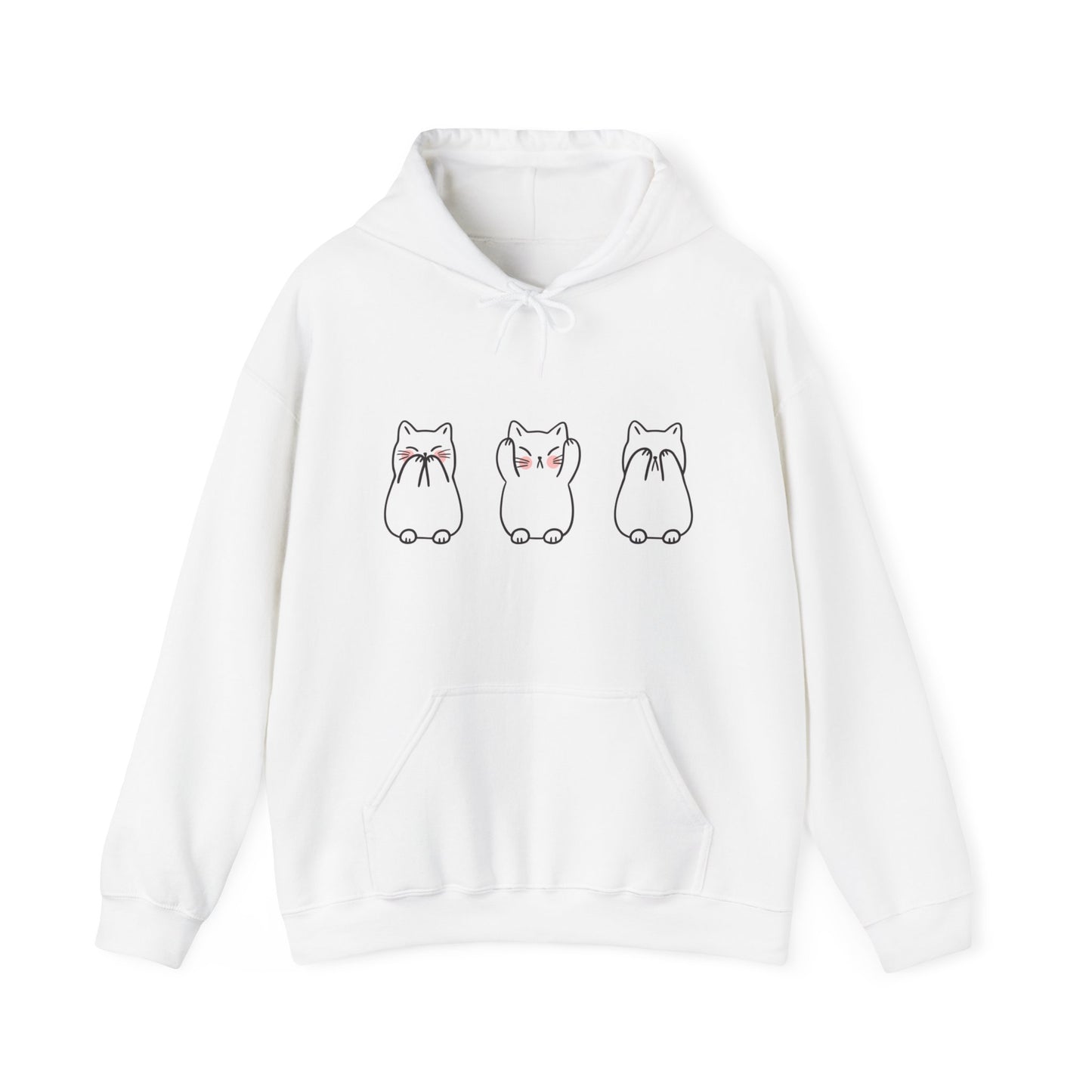 Cute kitty Heavy Hooded Sweatshirt for women