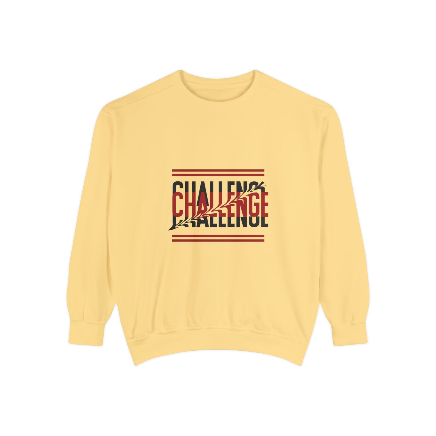 Beautiful Creative Challenge print men and women and  Garment-Dyed Sweatshirt