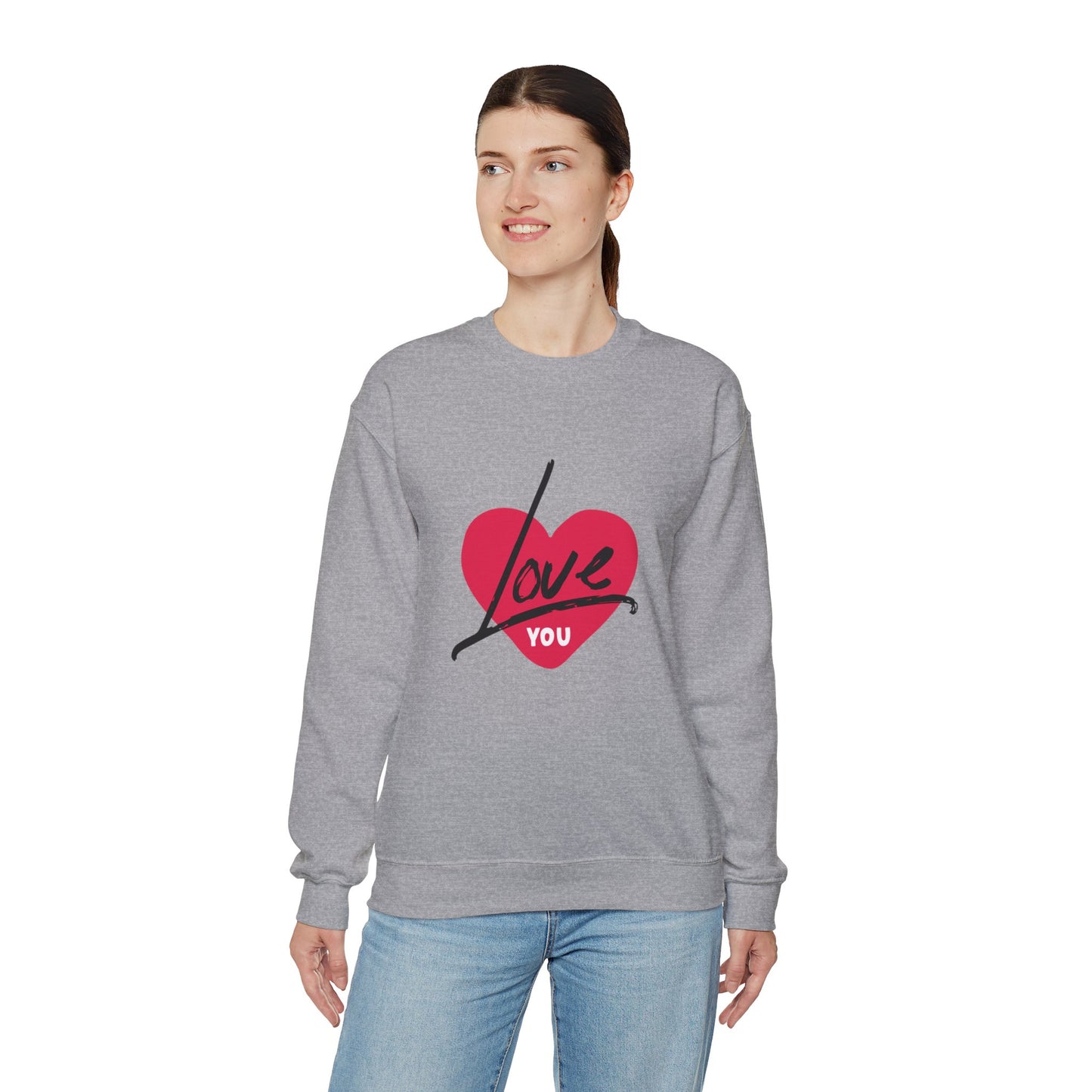 I LOVE YOU Valentine's special Heavy  Sweatshirt for men and women