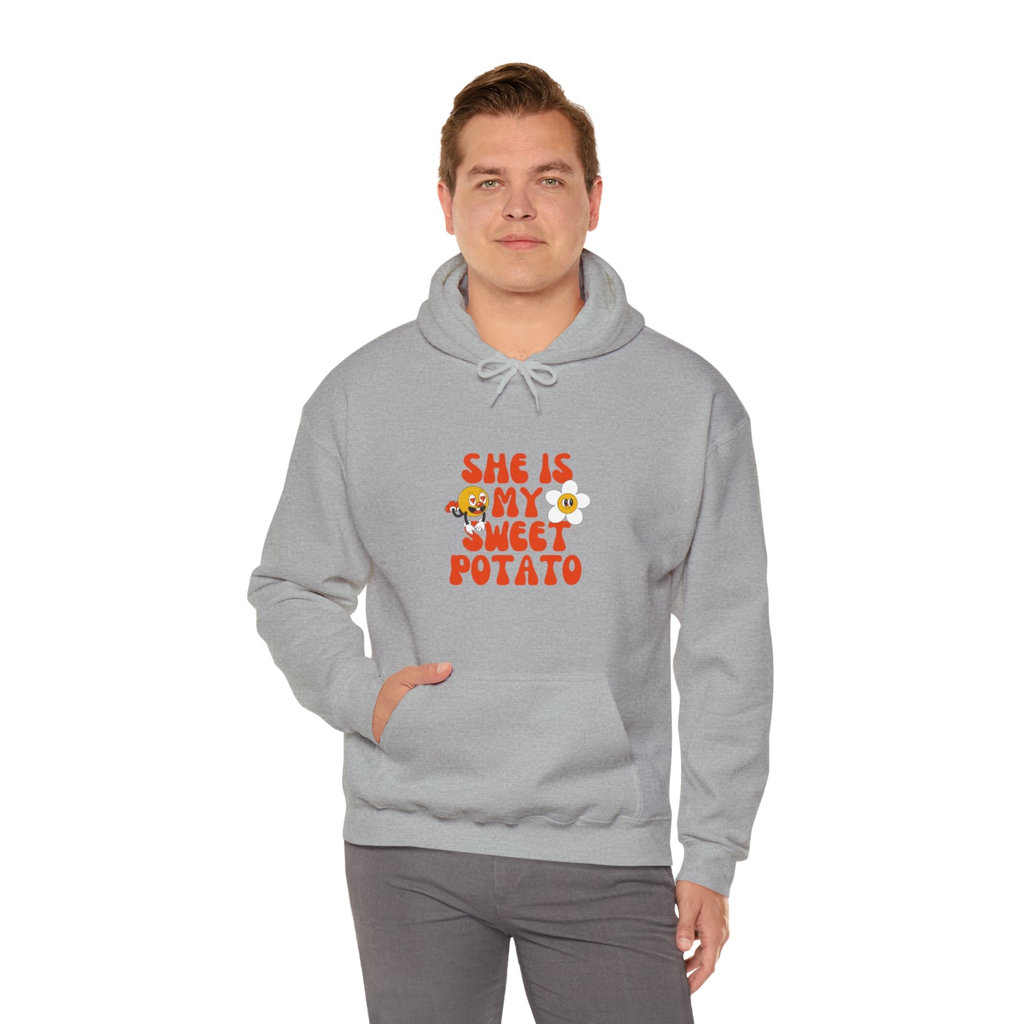 MEN and WOMEN cute she is my sweet potato Heavy Blend™ Hooded Sweatshirt