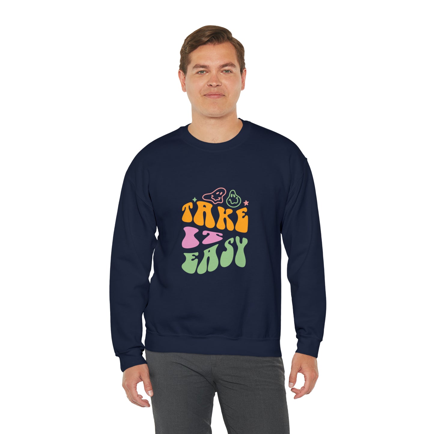 Take it easy colourful men and women Heavy Blend™ Crewneck Sweatshirt