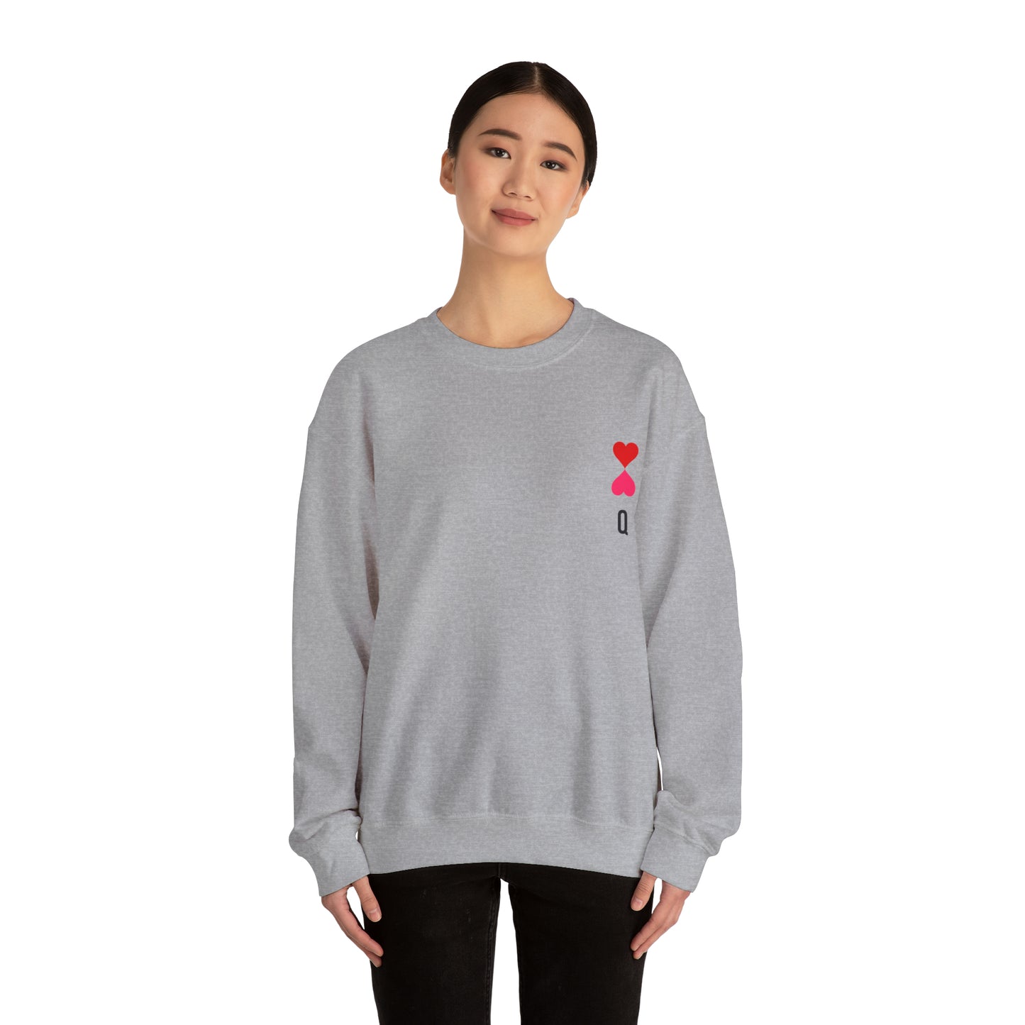 Heart queen Heavy Blend™ Crewneck Sweatshirt for men and women