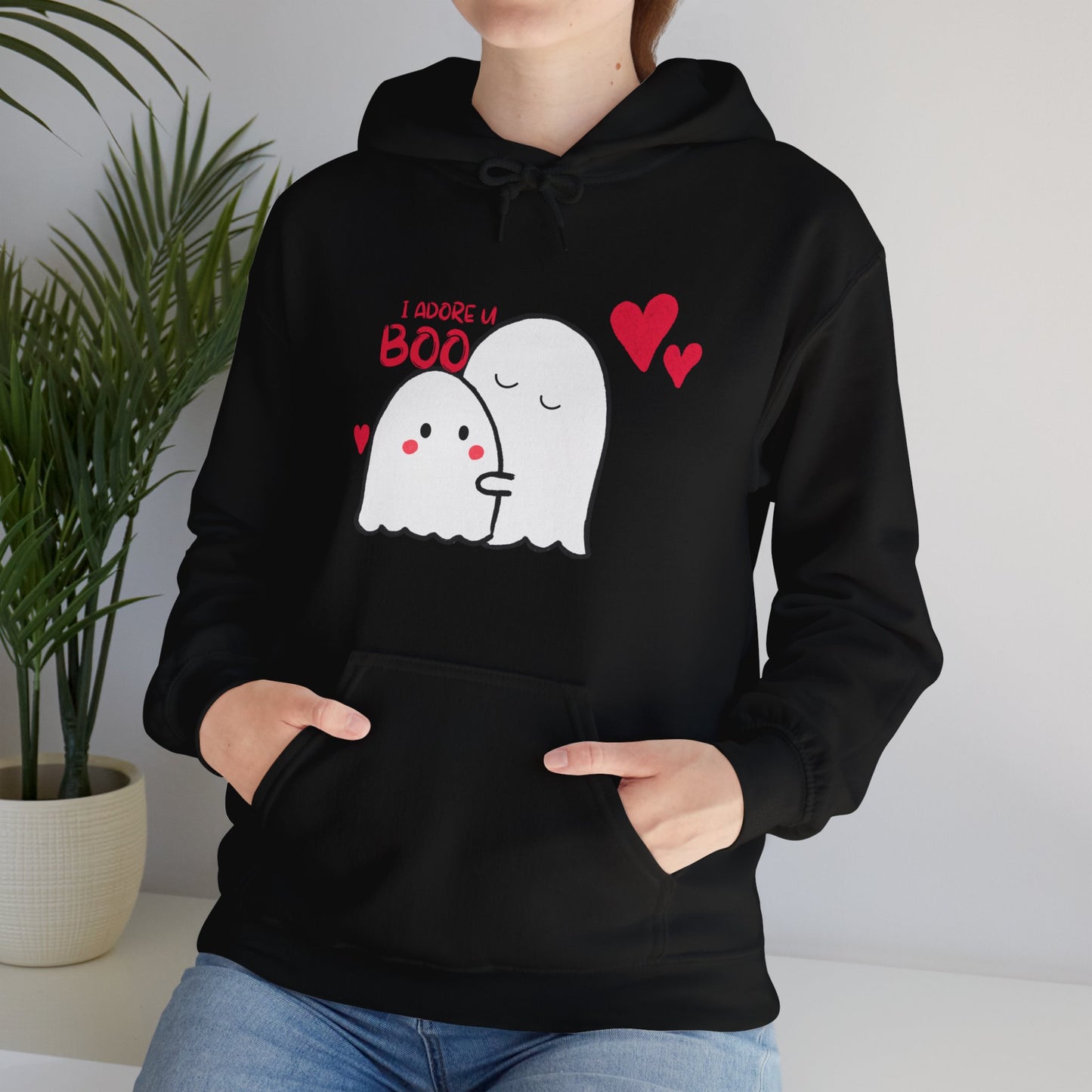 Cute i adore you my boo Heavy Hooded Sweatshirt for men and women