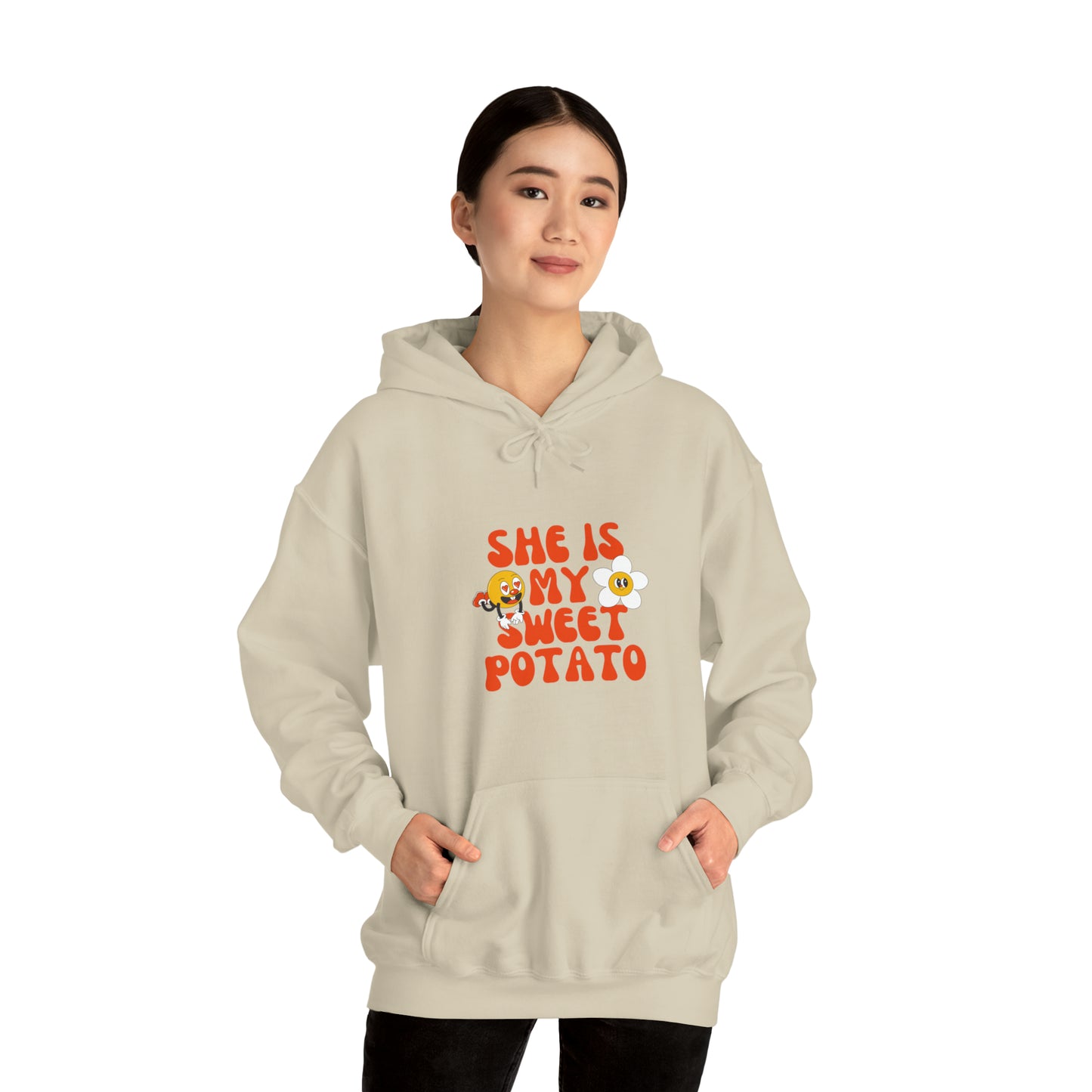 MEN and WOMEN cute she is my sweet potato Heavy Blend™ Hooded Sweatshirt