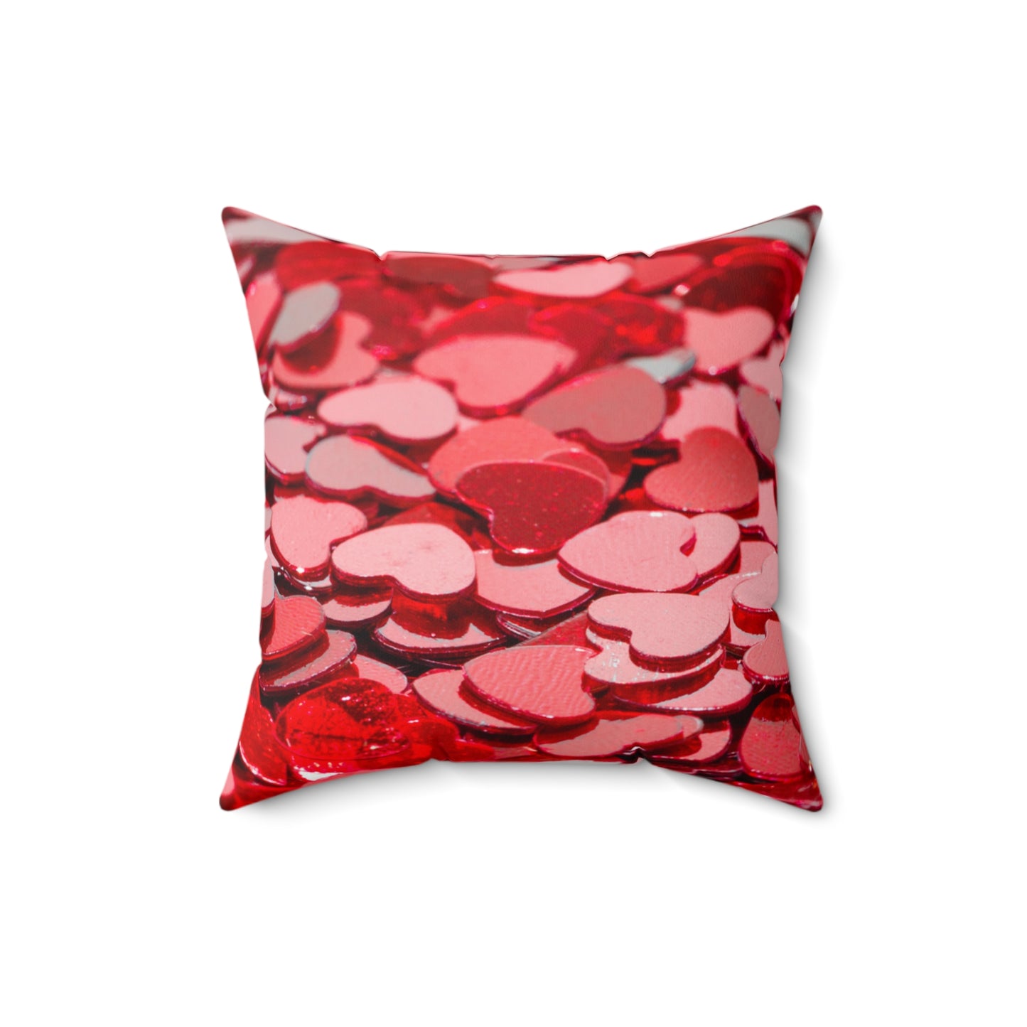 Cute and beautiful red heart Square Pillow