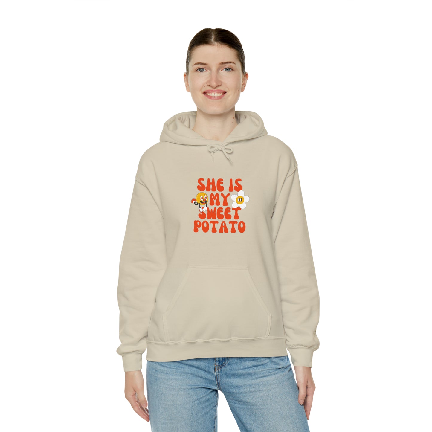 MEN and WOMEN cute she is my sweet potato Heavy Blend™ Hooded Sweatshirt