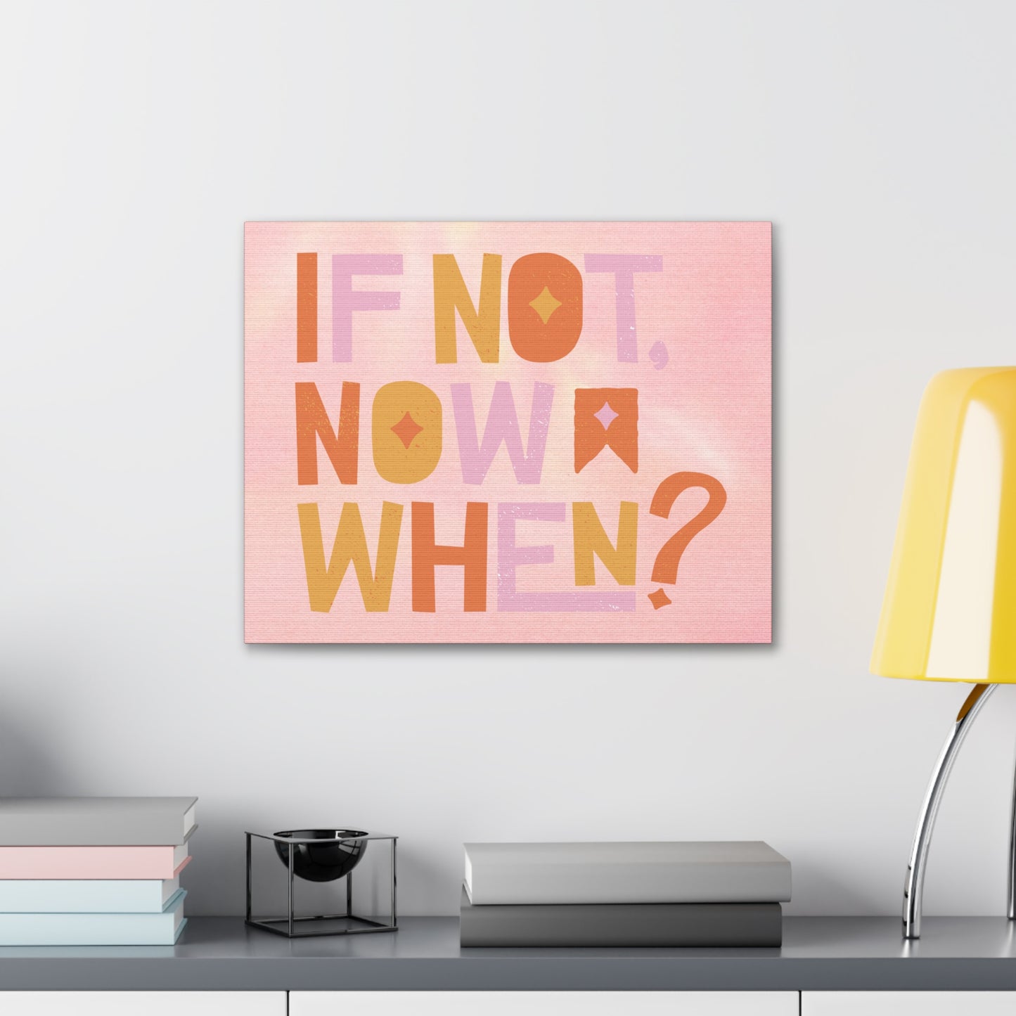 Motivational if not now when? Canvas Gallery Wraps