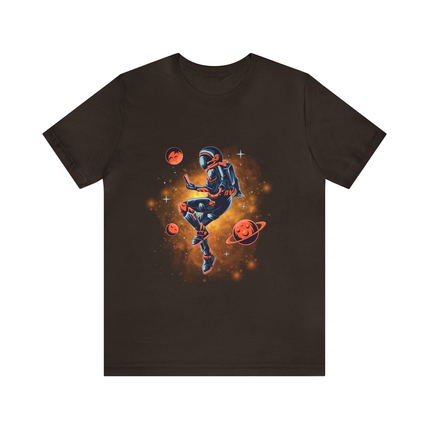 Beautiful Astronaut Jersey Short Sleeve T-Shirt for men and women