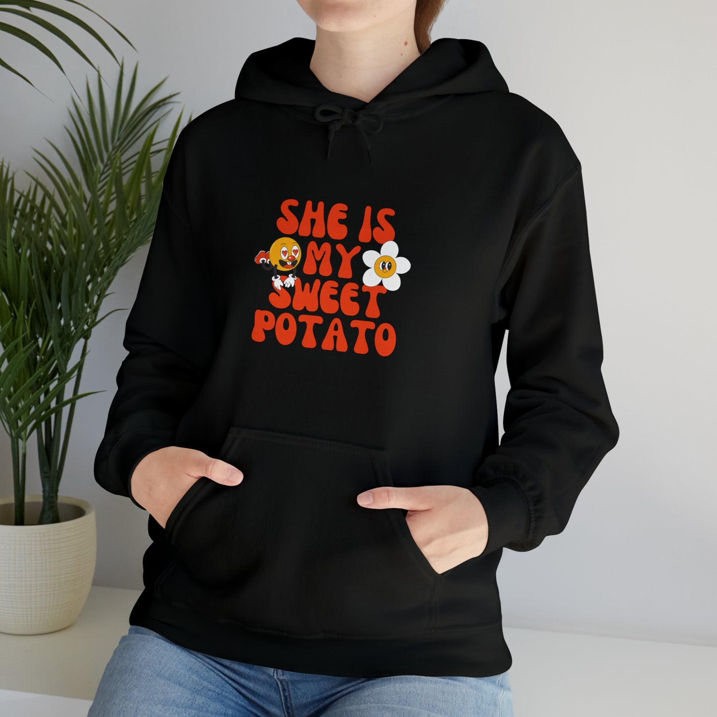 MEN and WOMEN cute she is my sweet potato Heavy Blend™ Hooded Sweatshirt