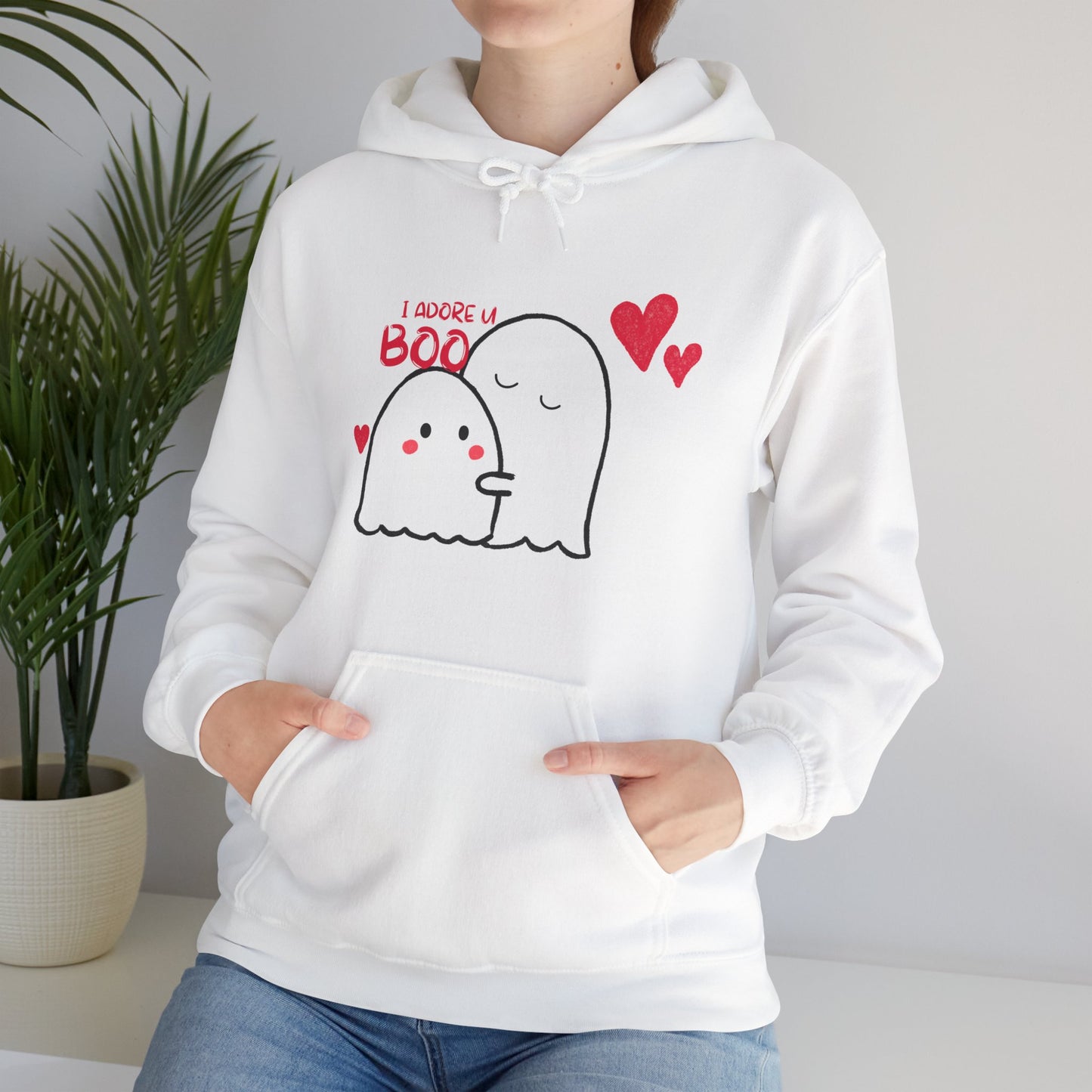 Cute i adore you my boo Heavy Hooded Sweatshirt for men and women