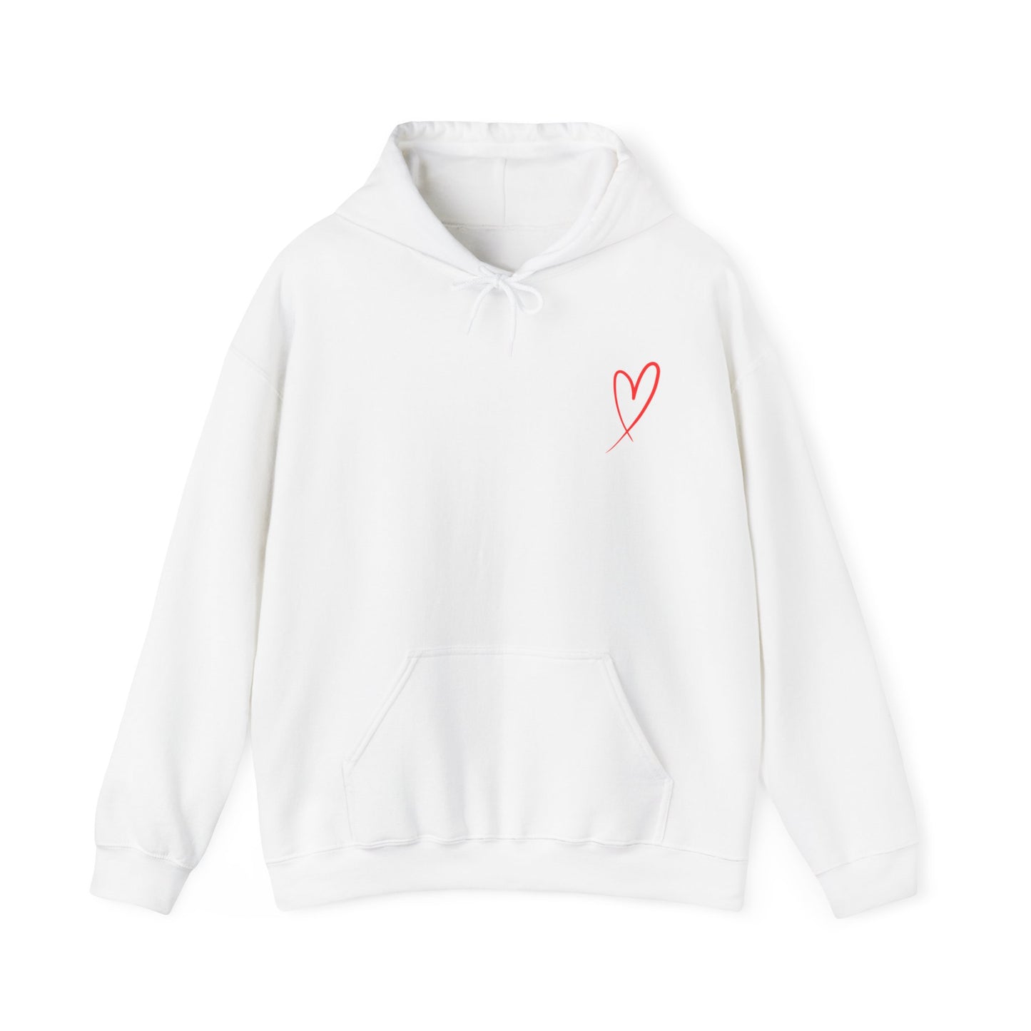 Red heart valentine's special Heavy Hooded Sweatshirt for men and women