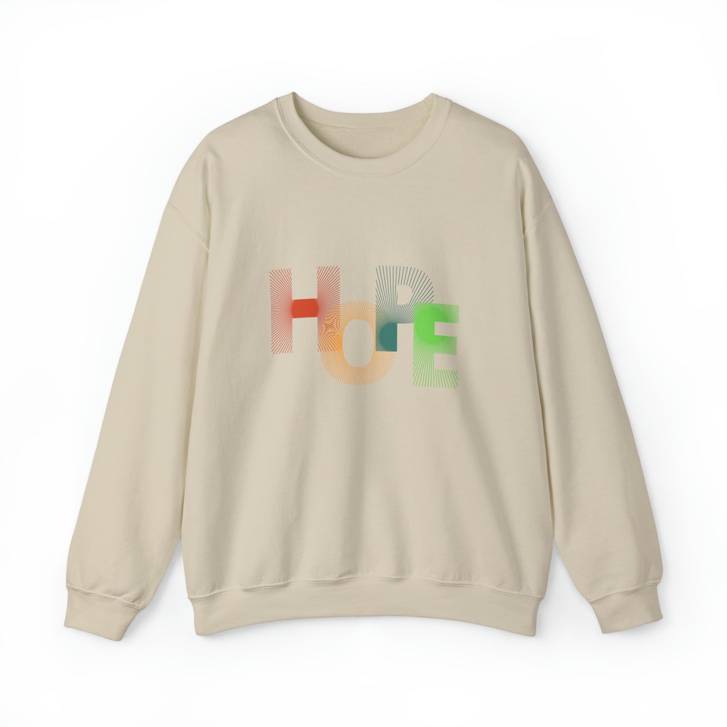 Beautiful and Colourful HOPE Heavy Blend™ Crewneck Sweatshirt for men and women