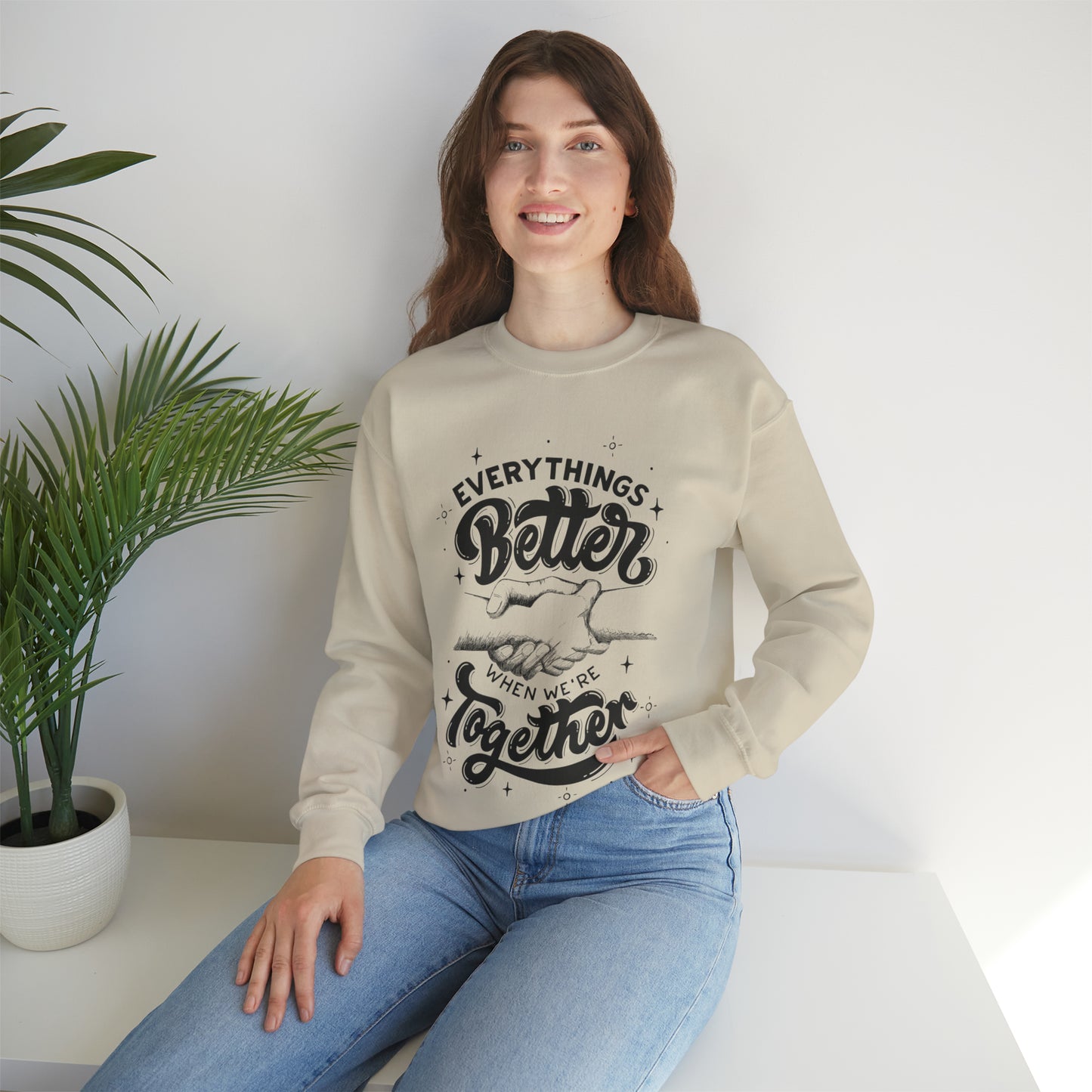 Everything is better together Heavy Blend™ Crewneck Sweatshirt