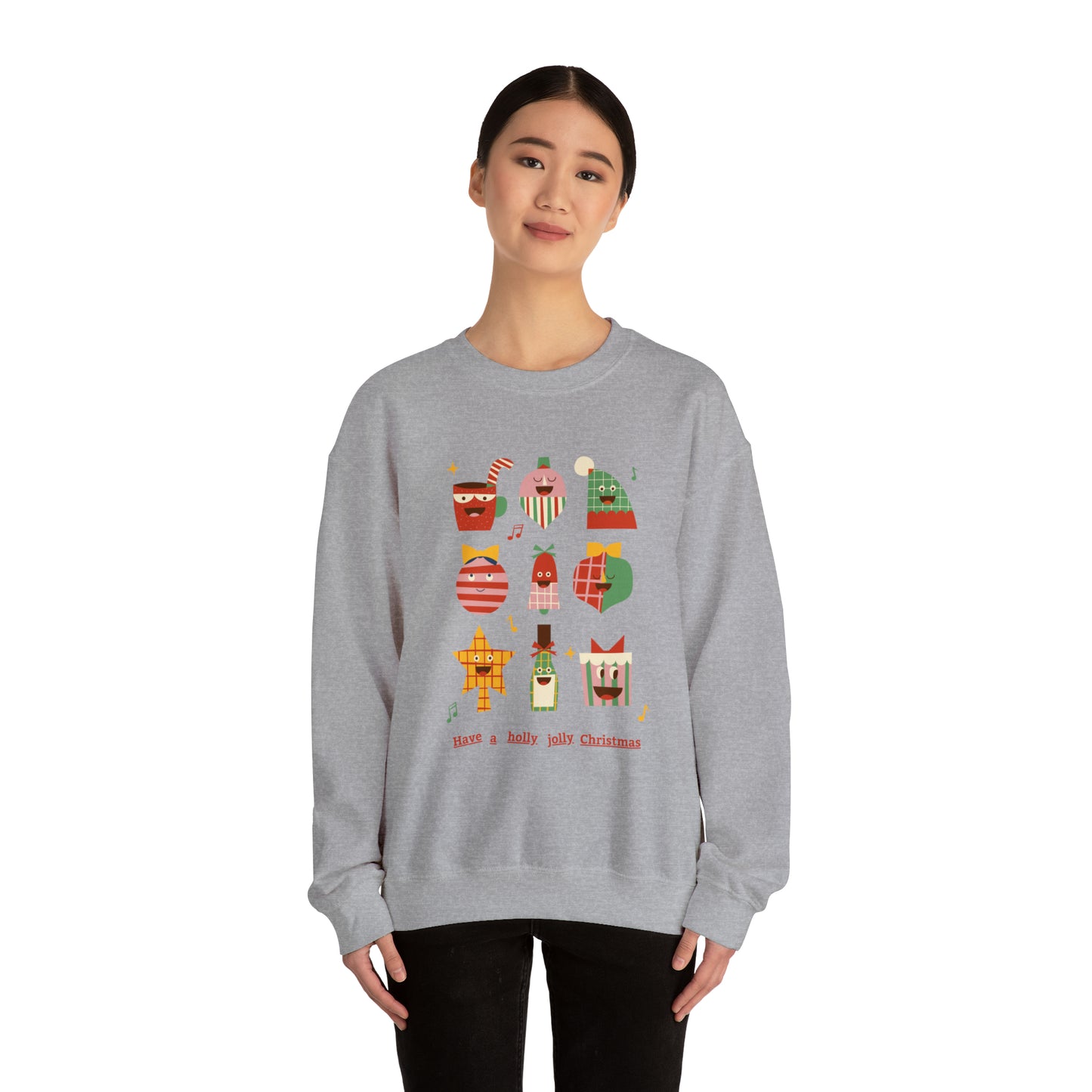 Have a HOLLY JOLLY Christmas Heavy Blend™ Crewneck Sweatshirt for men and women