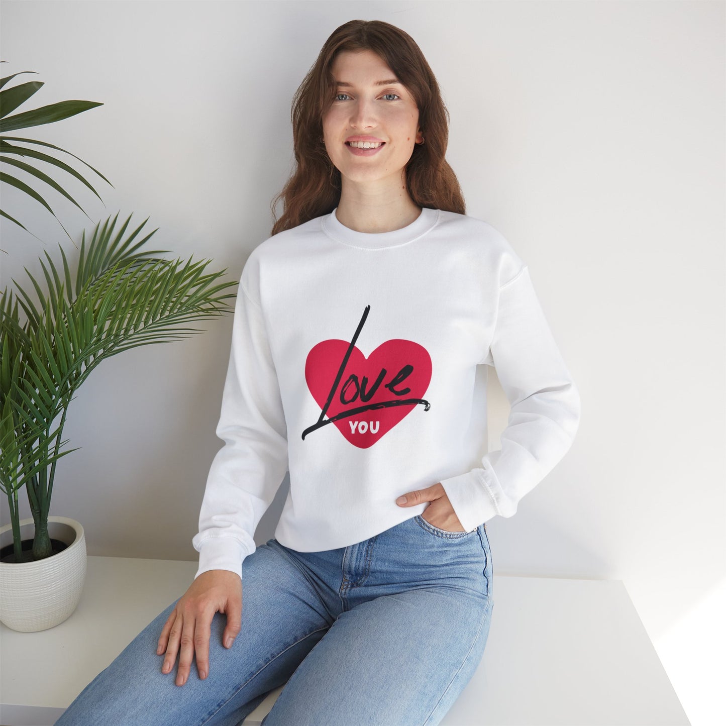 I LOVE YOU Valentine's special Heavy  Sweatshirt for men and women