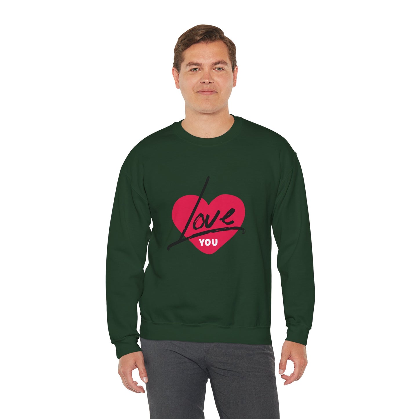 I LOVE YOU Valentine's special Heavy  Sweatshirt for men and women