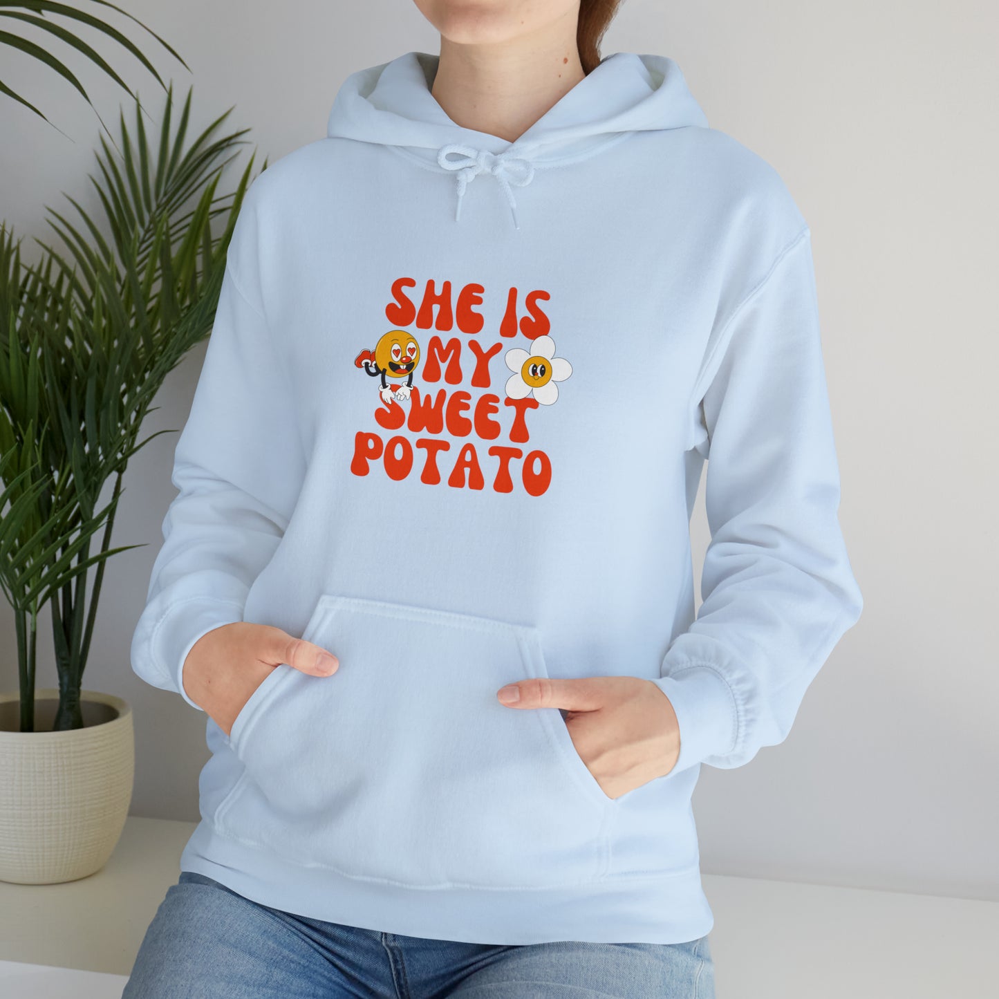 MEN and WOMEN cute she is my sweet potato Heavy Blend™ Hooded Sweatshirt