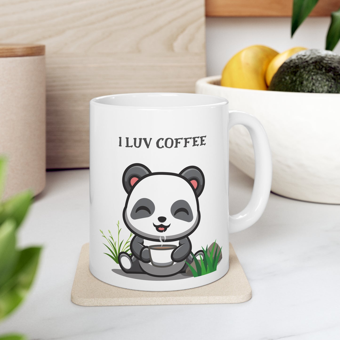 I Love coffee cute panda coffee Mug 11oz