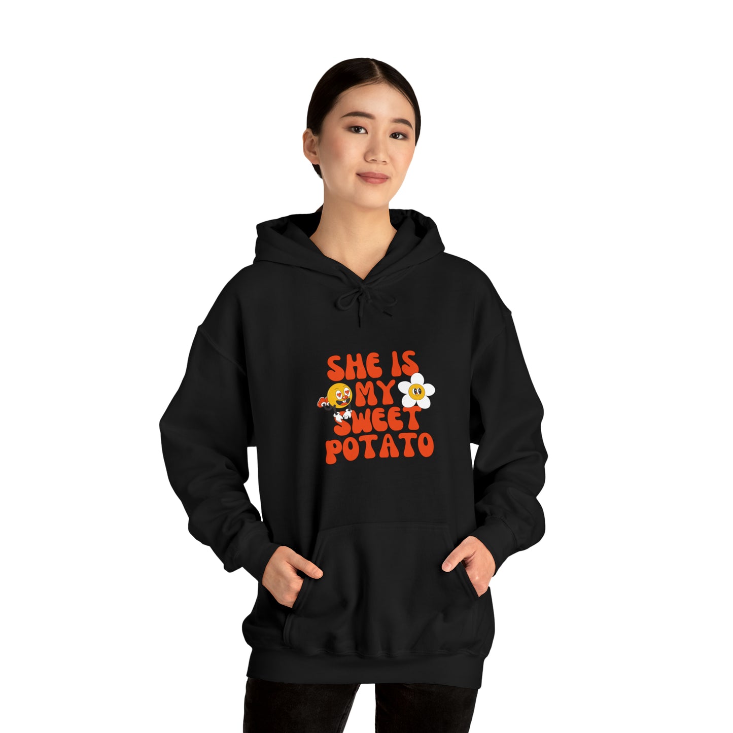 MEN and WOMEN cute she is my sweet potato Heavy Blend™ Hooded Sweatshirt