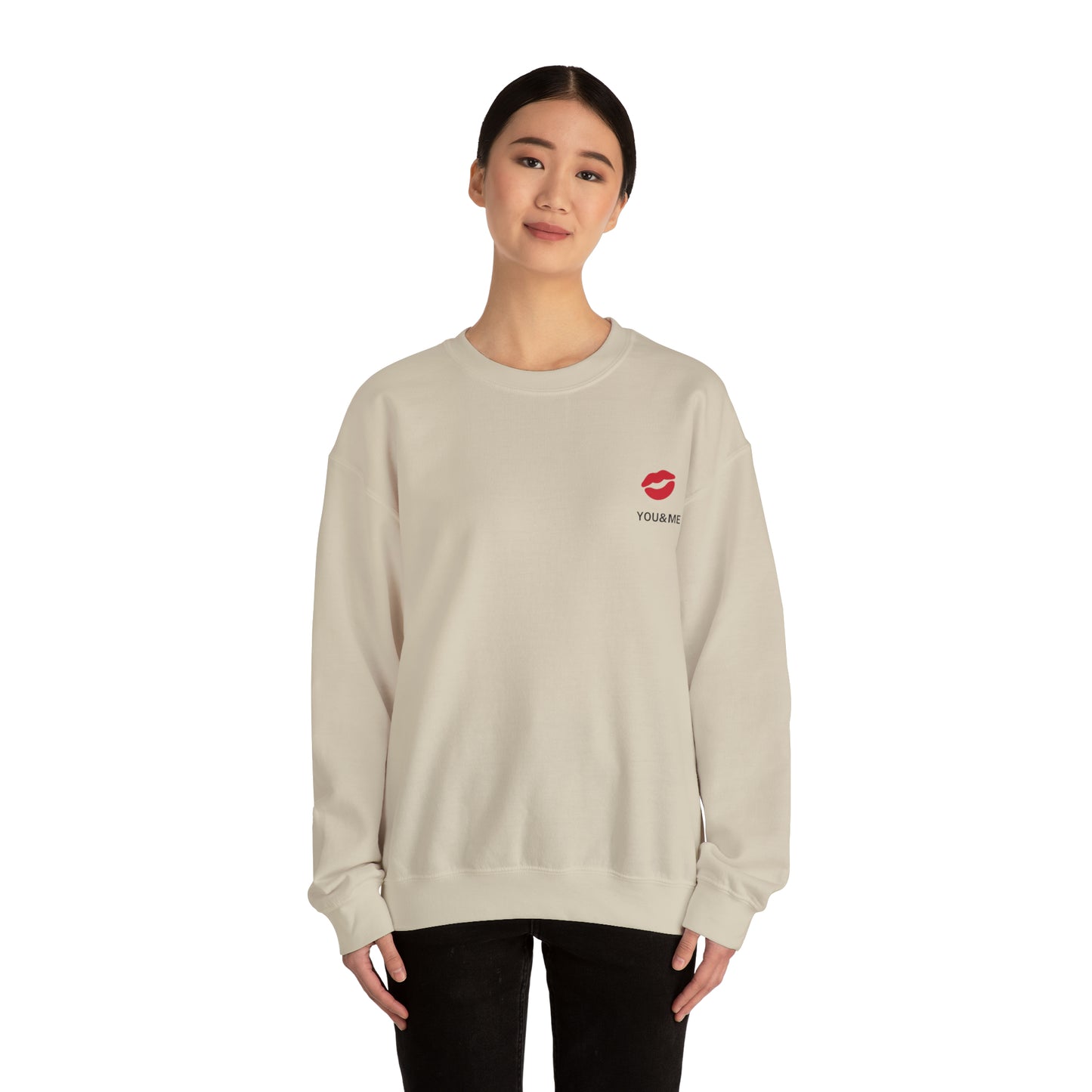 YOU & ME we make a great pair beautiful and creative Heavy Blend™ Crewneck Sweatshirt for men and women