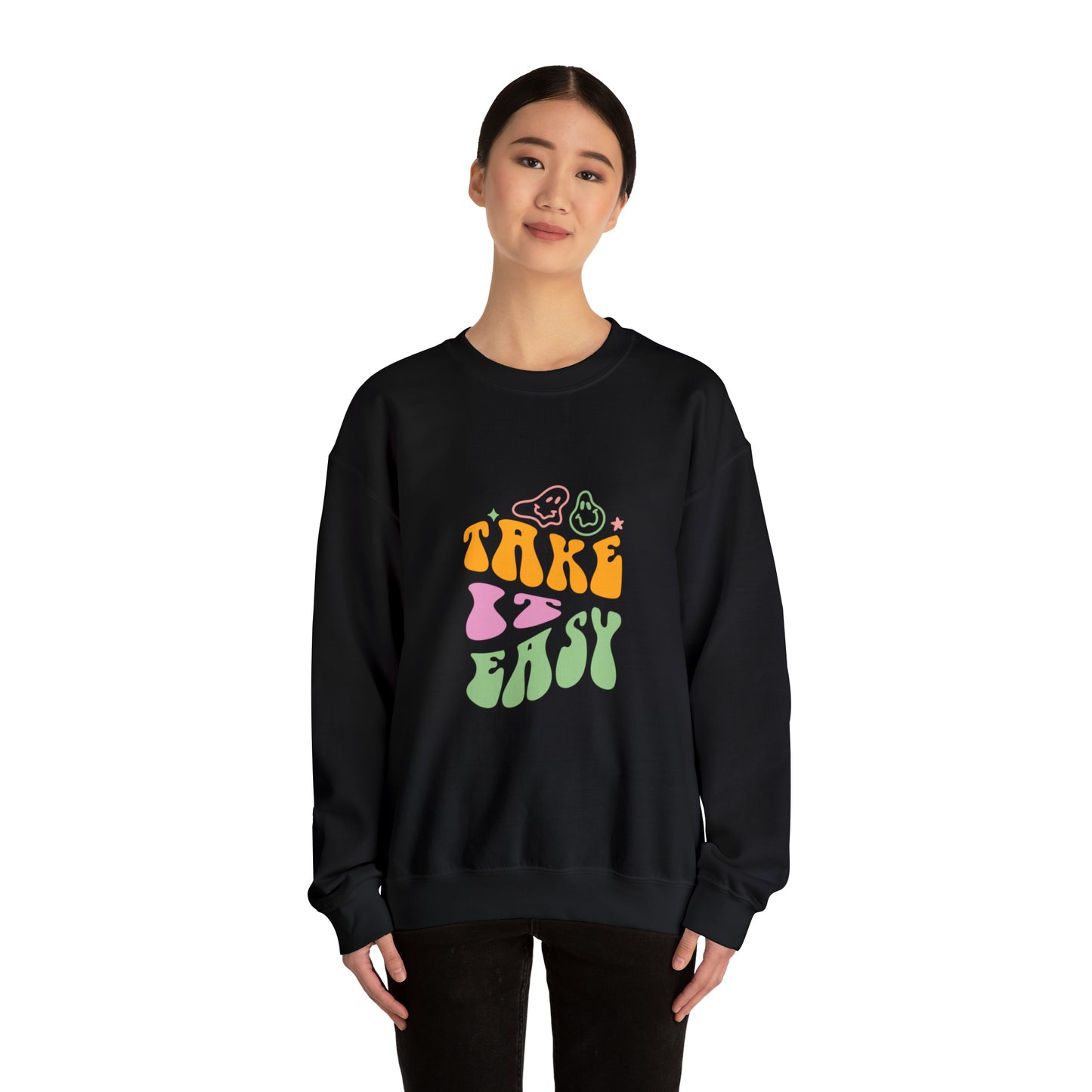 Take it easy colourful men and women Heavy Blend™ Crewneck Sweatshirt