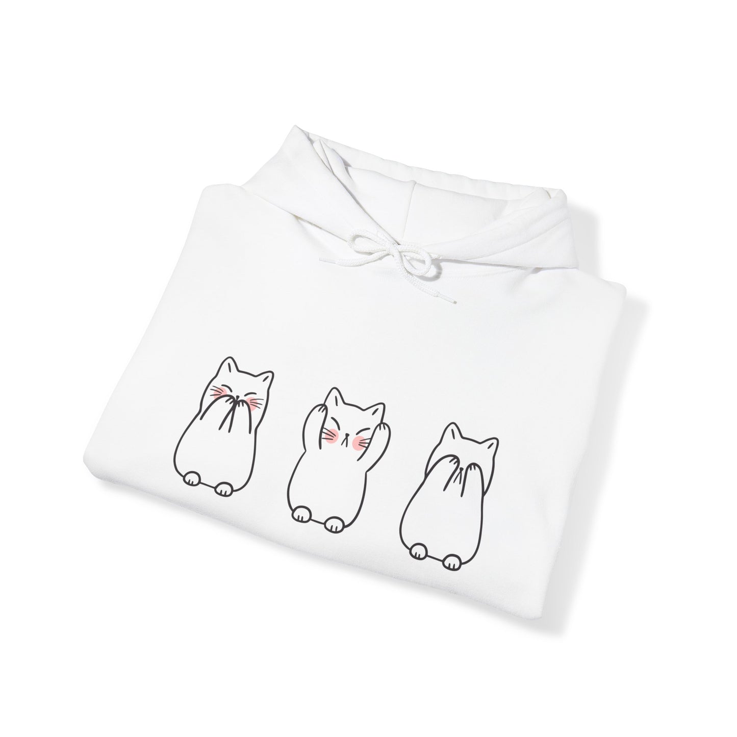 Cute kitty Heavy Hooded Sweatshirt for women