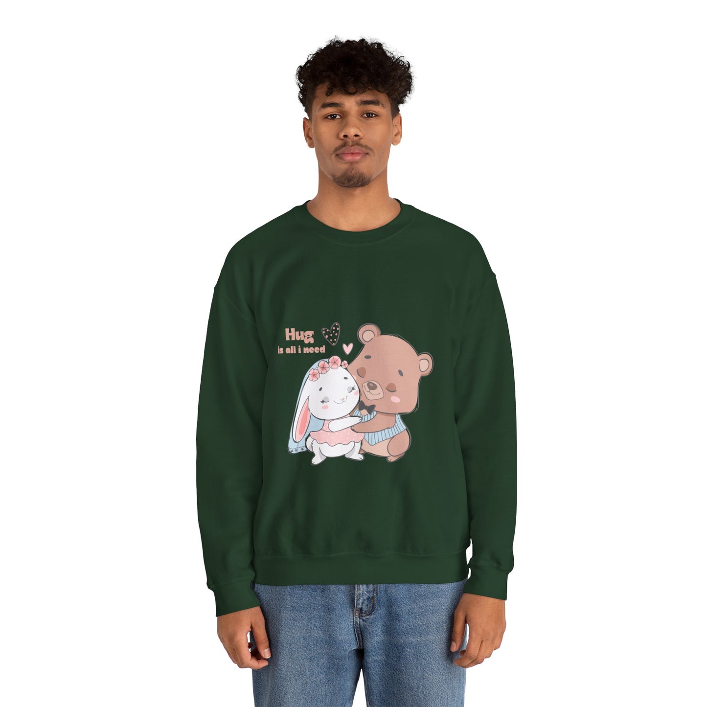 Hug is all i need Cute heavy Valentine's Special Sweatshirt for men and women