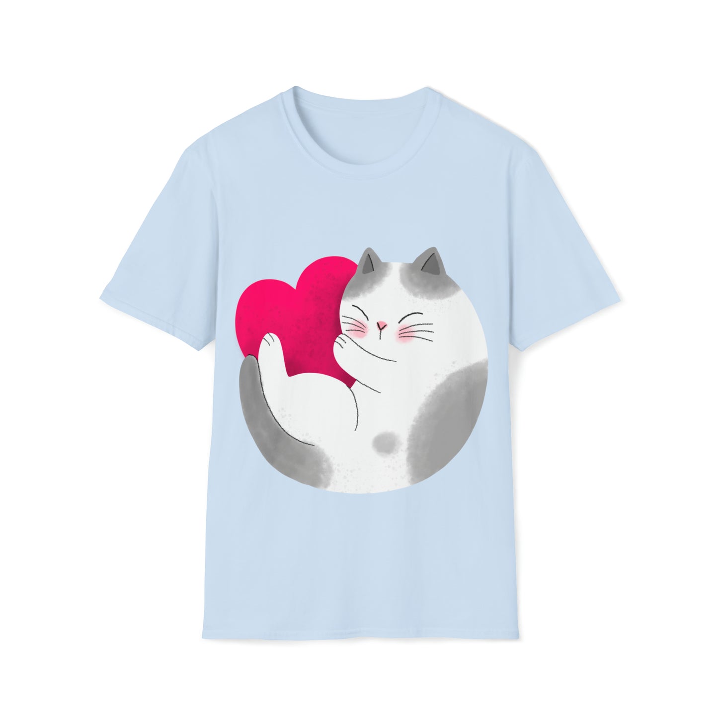 Men and Women moon kitty Softstyle T-Shirt