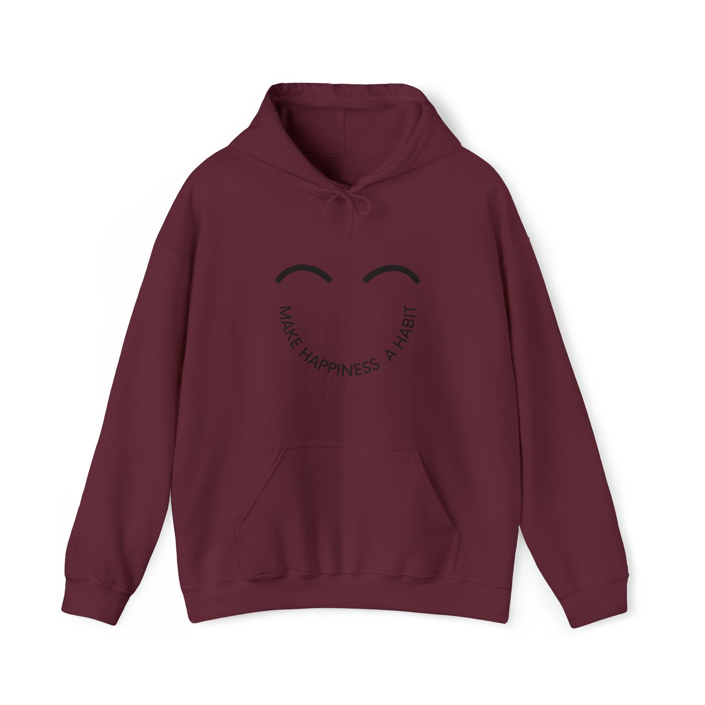 Make happiness a habit Heavy Blend™ Hooded Sweatshirt for men and women