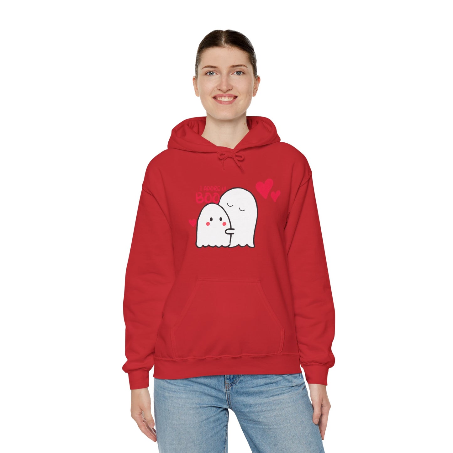 Cute i adore you my boo Heavy Hooded Sweatshirt for men and women