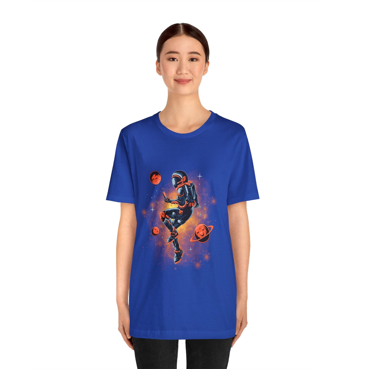 Beautiful Astronaut Jersey Short Sleeve T-Shirt for men and women