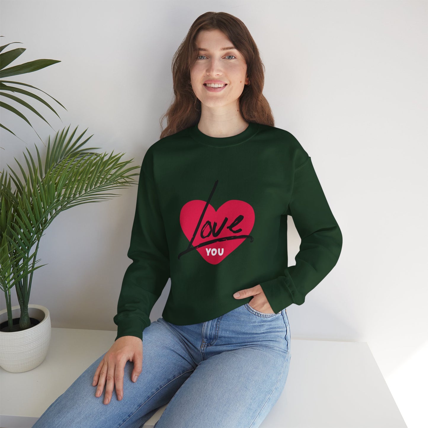 I LOVE YOU Valentine's special Heavy  Sweatshirt for men and women