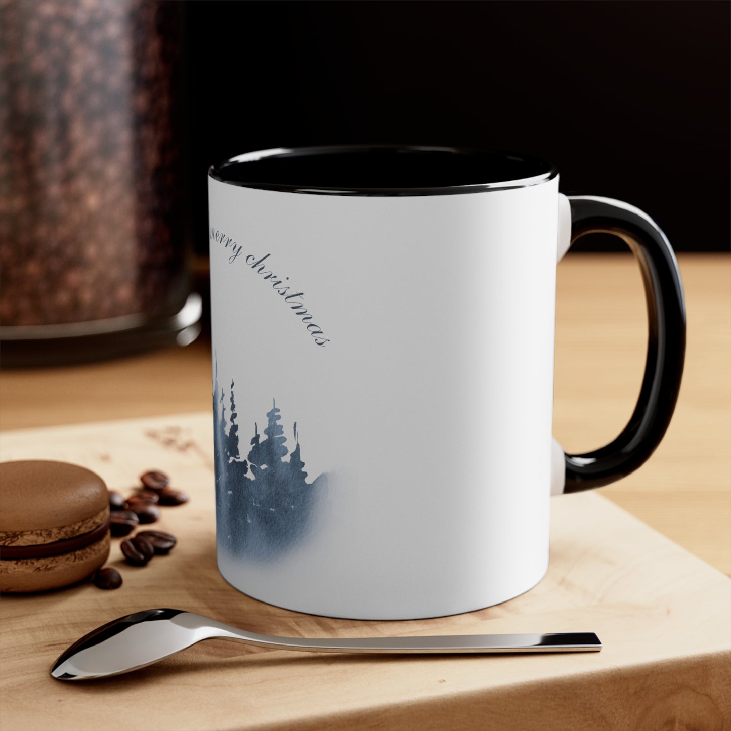 Forest snow Christmas coffee mug