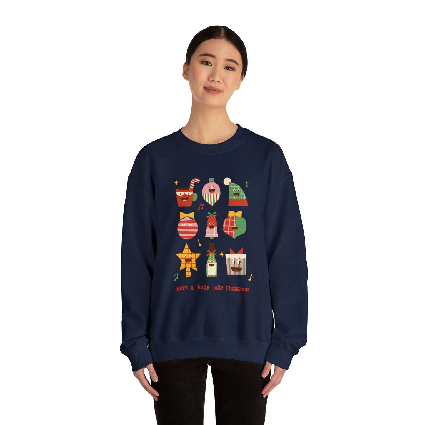 Have a HOLLY JOLLY Christmas Heavy Blend™ Crewneck Sweatshirt for men and women