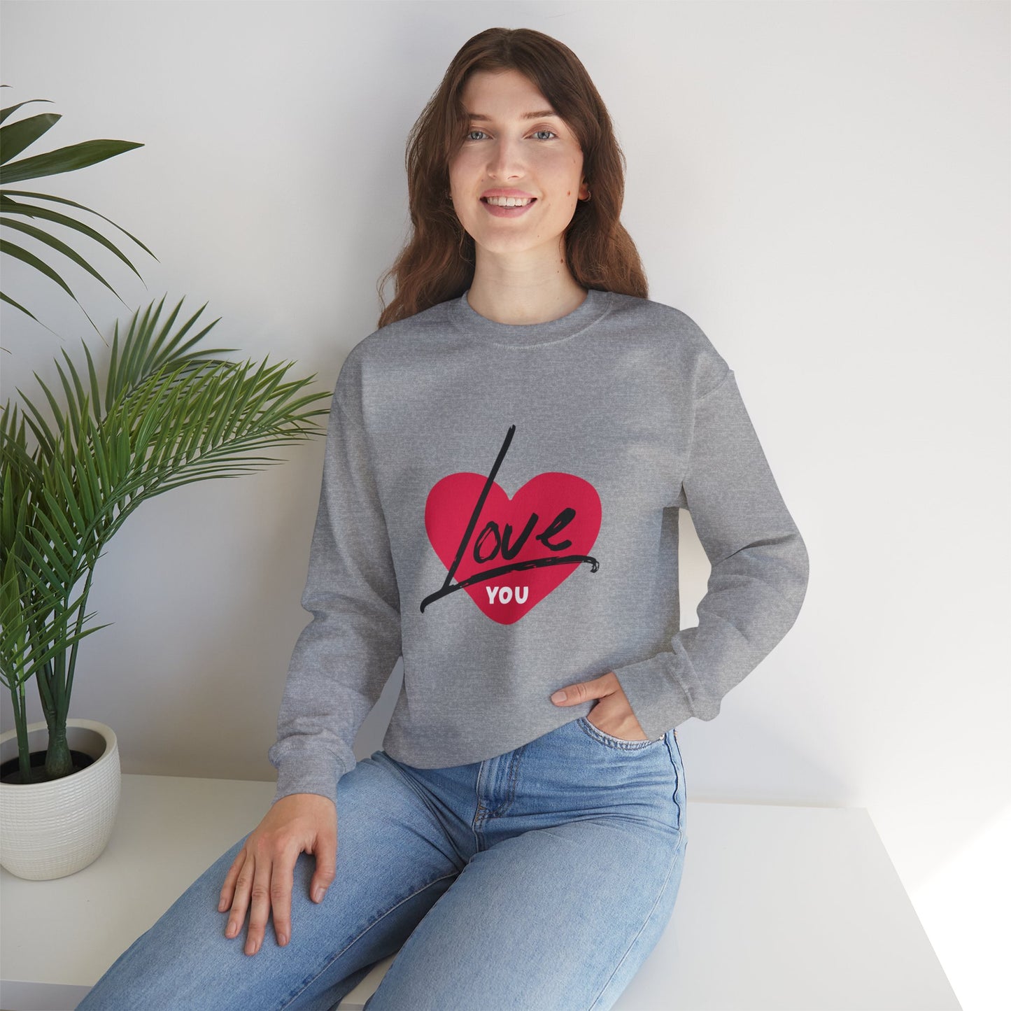 I LOVE YOU Valentine's special Heavy  Sweatshirt for men and women