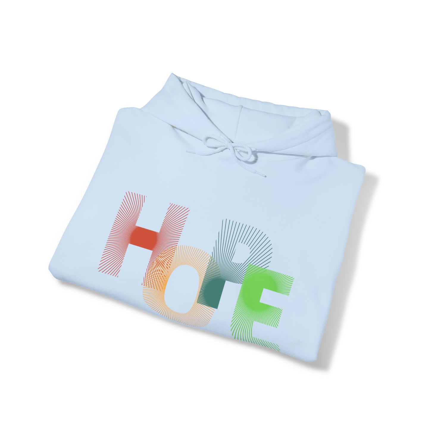 Beautiful and colourful HOPE Heavy Blend™ Hooded Sweatshirt for men and women