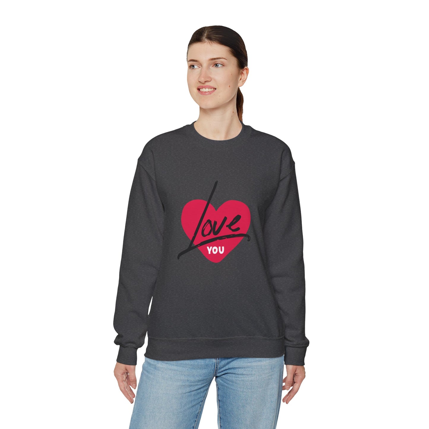 I LOVE YOU Valentine's special Heavy  Sweatshirt for men and women