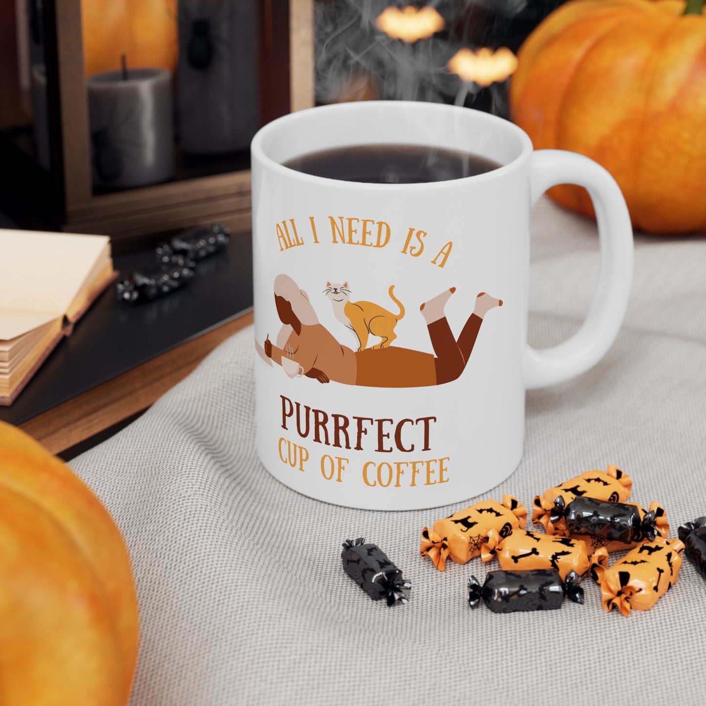 All i need is a purrfect Coffee Cute Coffee Mug 11oz