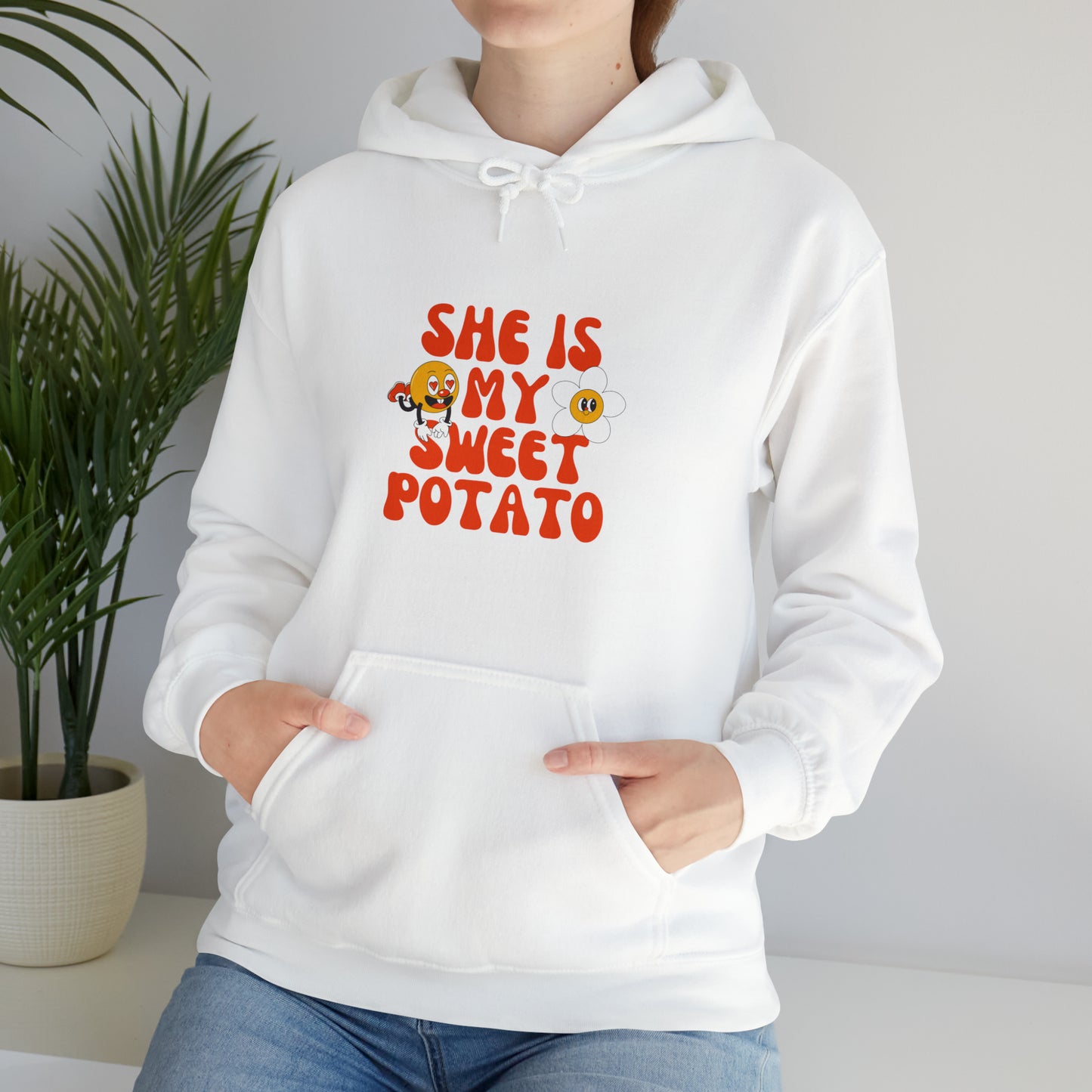 MEN and WOMEN cute she is my sweet potato Heavy Blend™ Hooded Sweatshirt