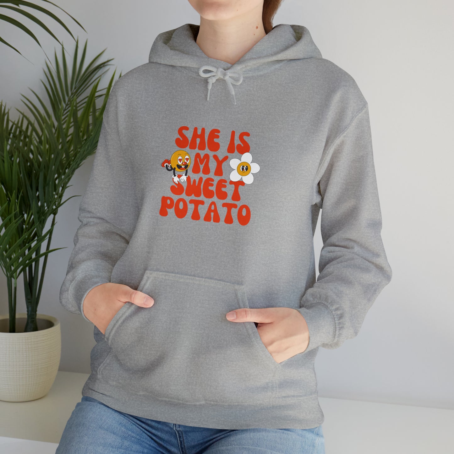 MEN and WOMEN cute she is my sweet potato Heavy Blend™ Hooded Sweatshirt