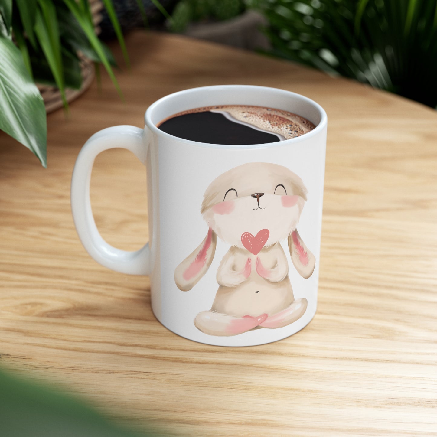 Cute bunny with heart Coffee  Mug 11oz