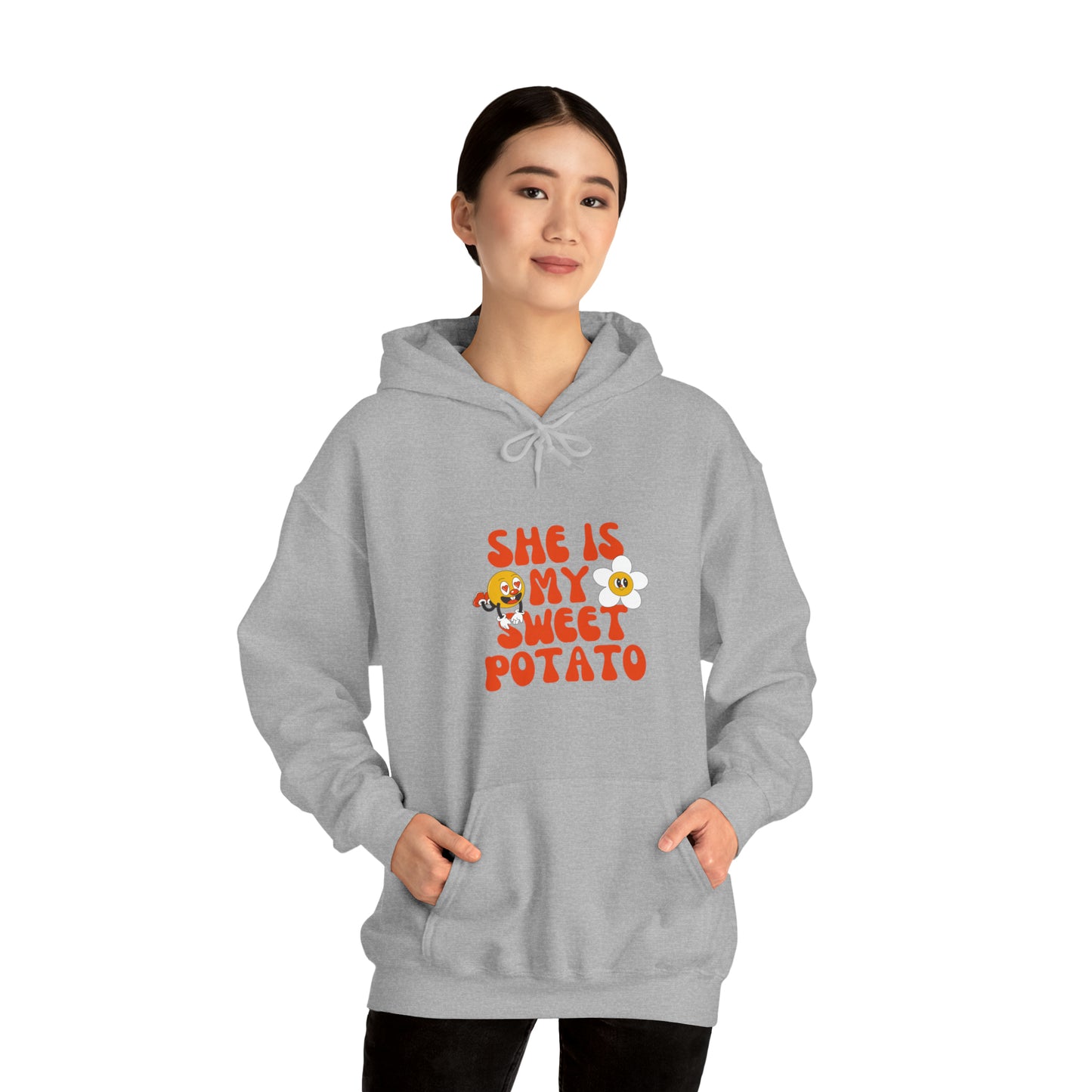 MEN and WOMEN cute she is my sweet potato Heavy Blend™ Hooded Sweatshirt