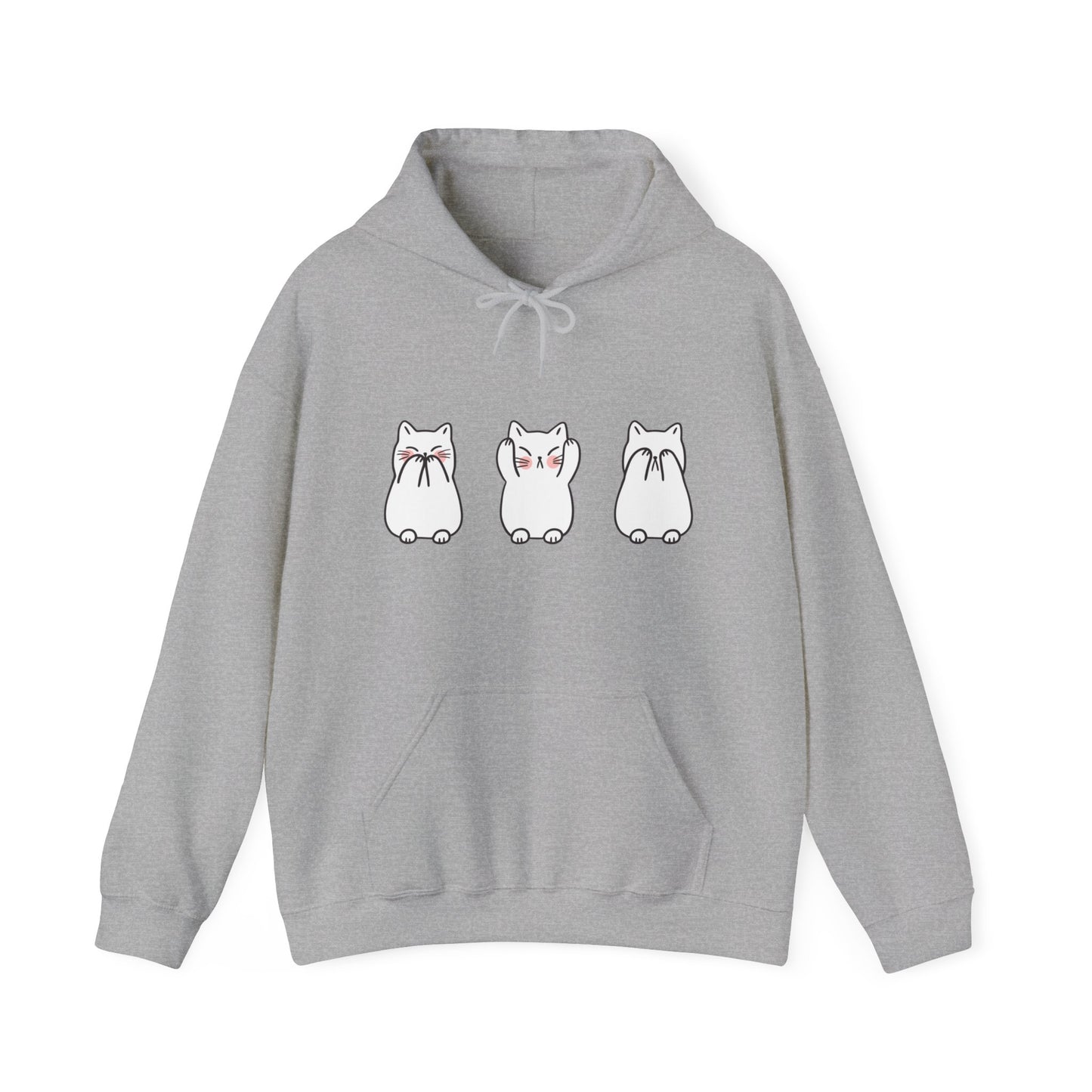 Cute kitty Heavy Hooded Sweatshirt for women