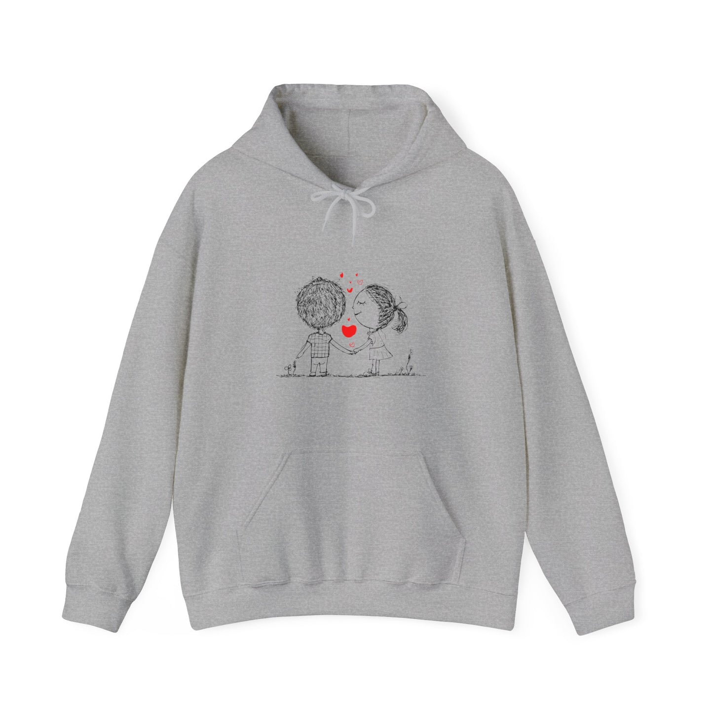 Love couple, Valentine's day cute Heavy Hooded Sweatshirt for men women