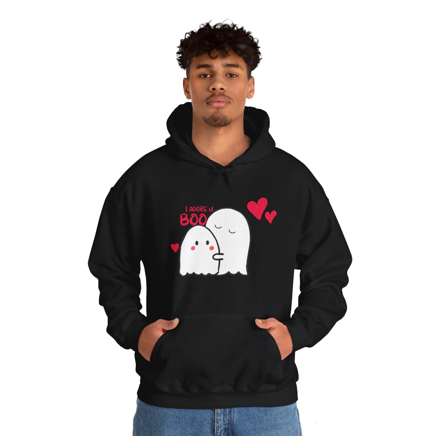 Cute i adore you my boo Heavy Hooded Sweatshirt for men and women