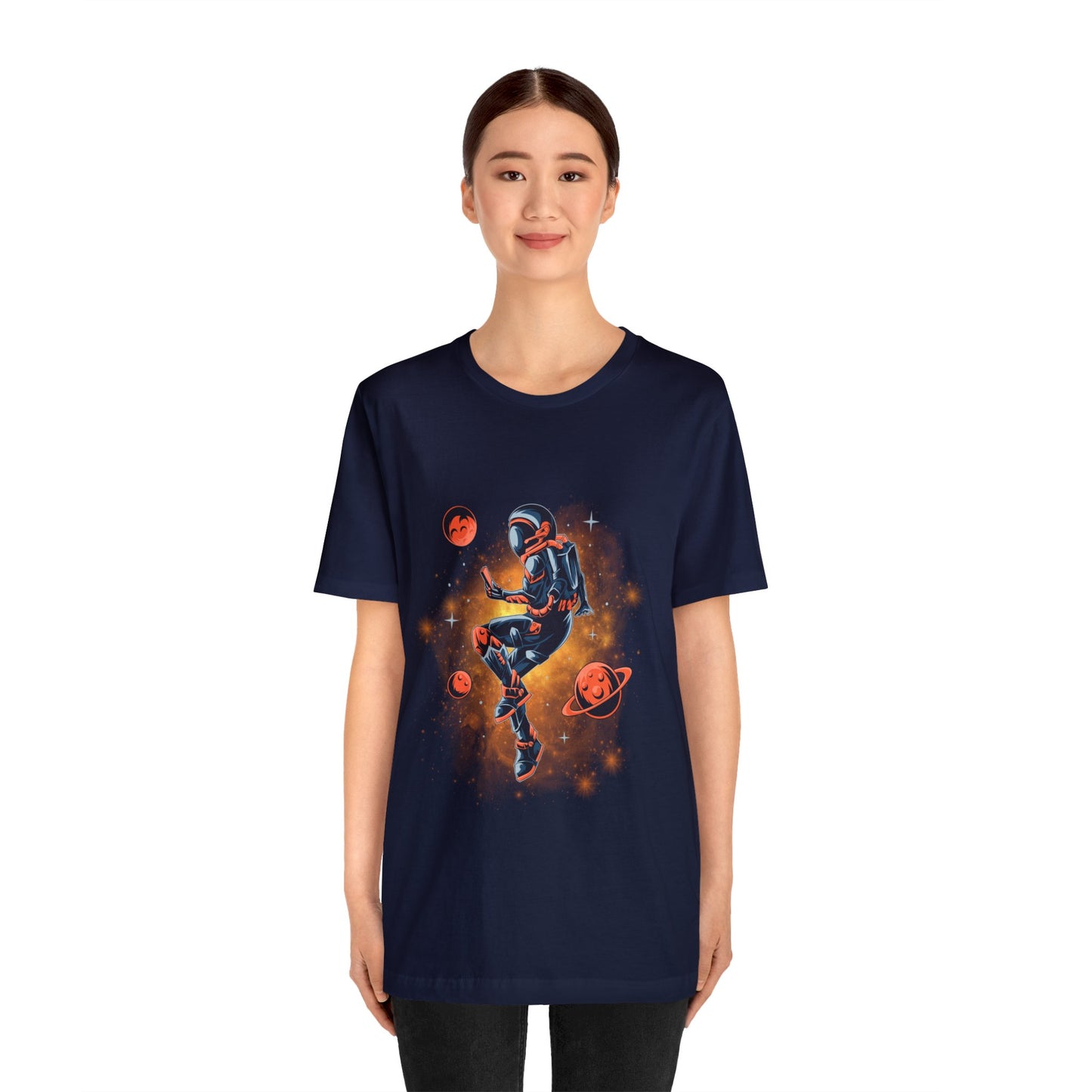 Beautiful Astronaut Jersey Short Sleeve T-Shirt for men and women